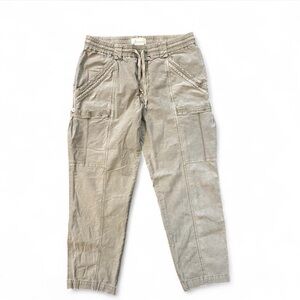Anthropologie Khaki Beige Cropped Utility Cargo Pants 29